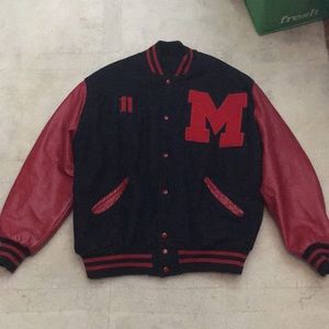DeLong varsity jacket Black and red
